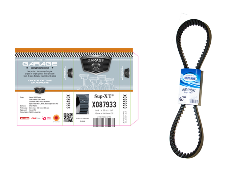 Sample of a digital printed automotive packaging